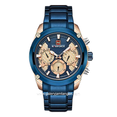 NAVIFORCE NF-9113M Chronograph Navy Crown Rosegold Stainless Steel