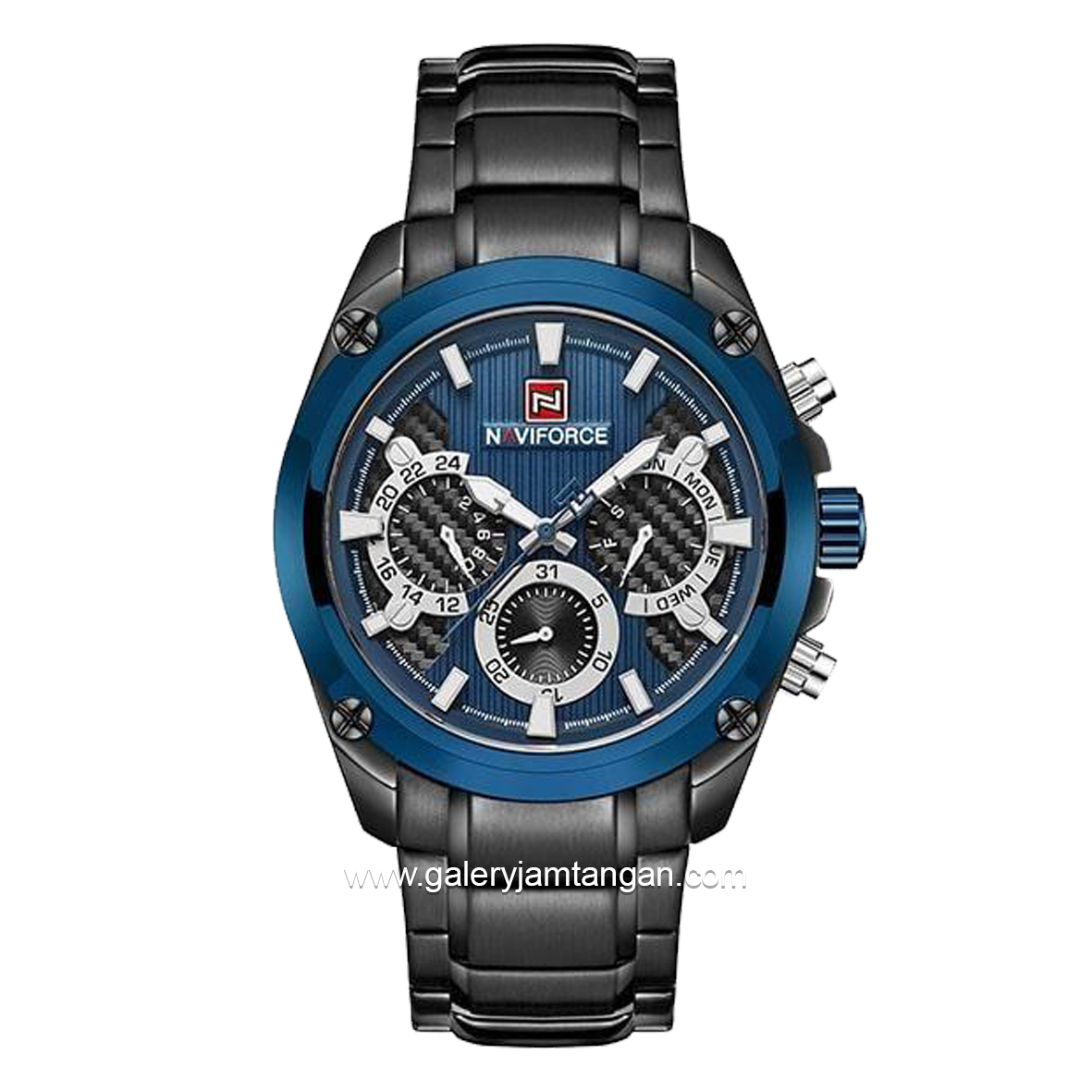 NAVIFORCE NF-9113M Chronograph Black Ring Navy Stainless Steel