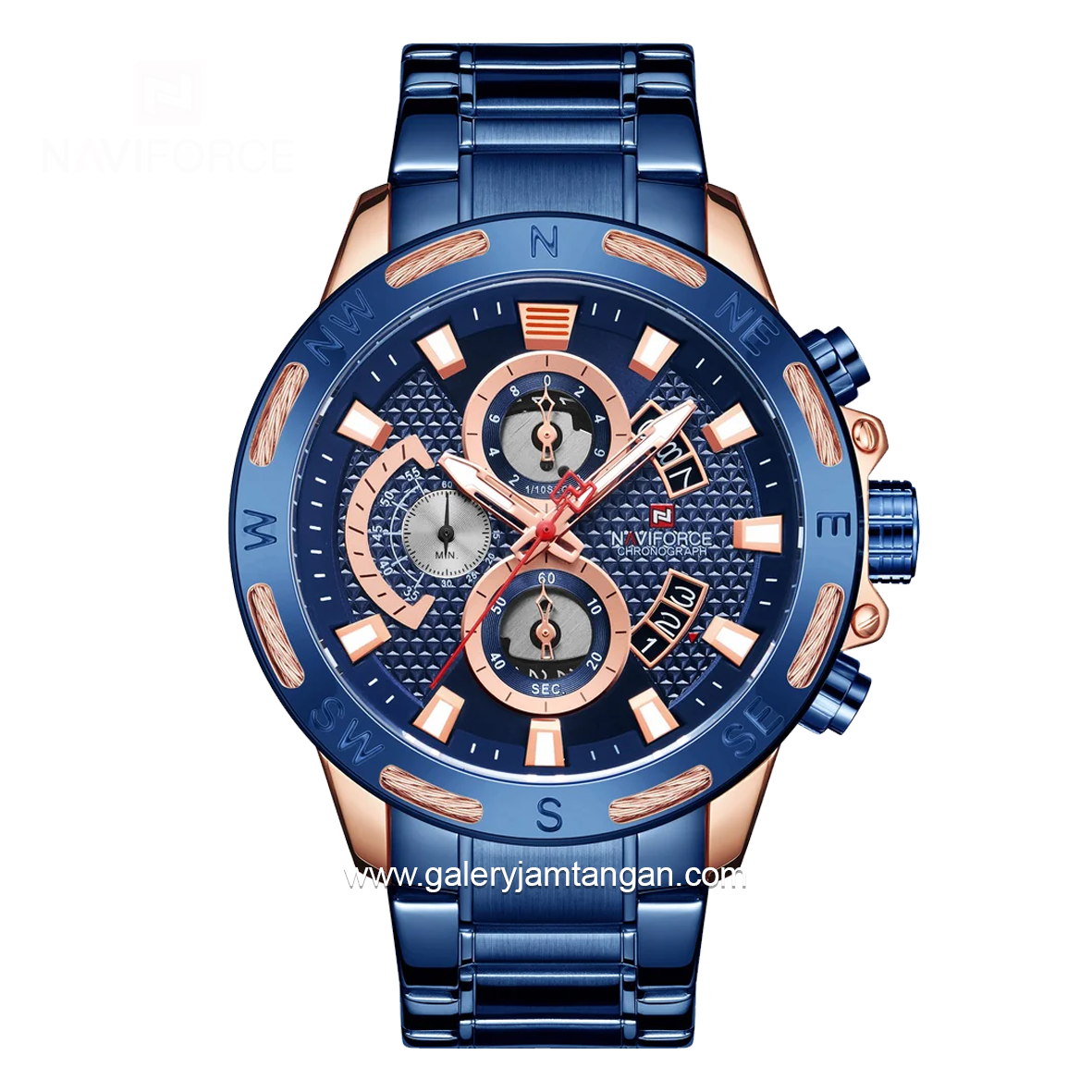 NAVIFORCE NF-9165M Navy Rosegold Stainless Steel