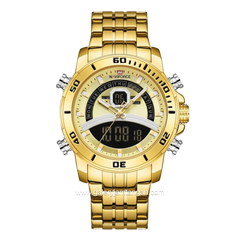 NAVIFORCE NF-9181M Digital Analog Full Gold Stainless Steel