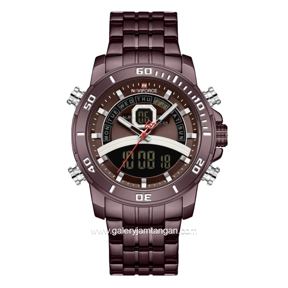 NAVIFORCE NF-9181M Digital Analog Full Brown Stainless Steel
