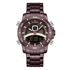 NAVIFORCE NF-9181M Digital Analog Full Brown Stainless Steel
