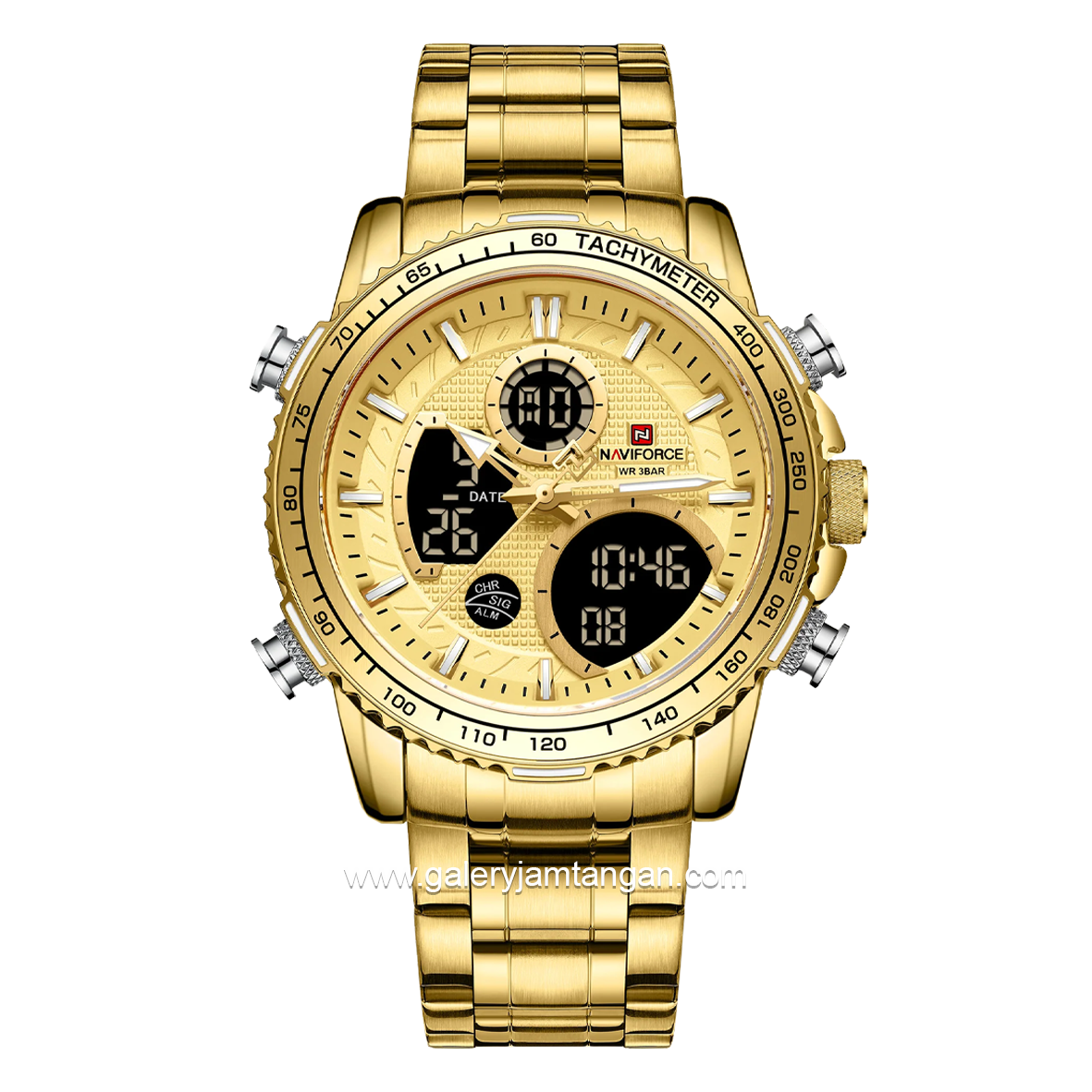 NAVIFORCE NF-9182M Digital Analog Gold Stainless Steel