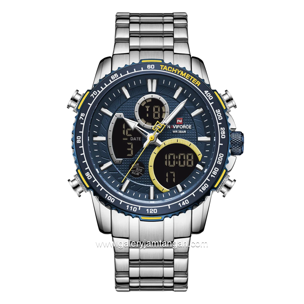 NAVIFORCE NF-9182M Digital Analog Silver Stainless Steel