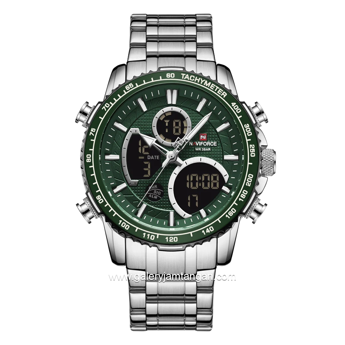 NAVIFORCE NF-9182M Digital Analog Silver Stainless Steel