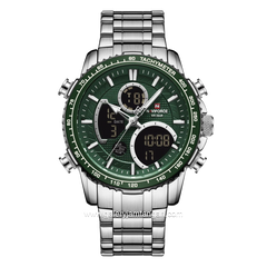 NAVIFORCE NF-9182M Digital Analog Silver Stainless Steel