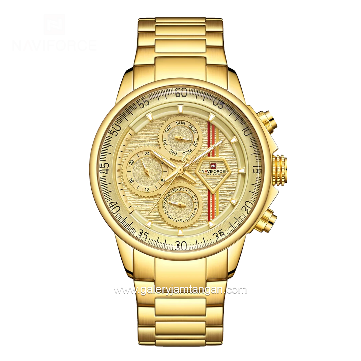 NAVIFORCE NF-9184M Full Gold Stainless Steel