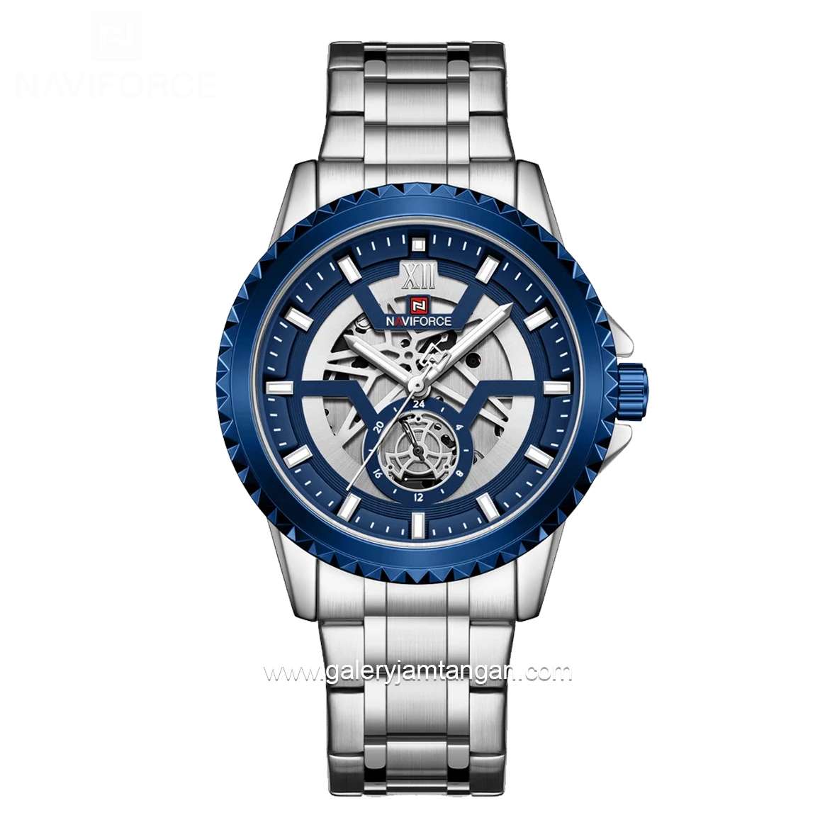 NAVIFORCE NF-9186M Silver Navy Stainless Steel