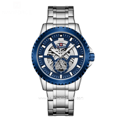 NAVIFORCE NF-9186M Silver Navy Stainless Steel