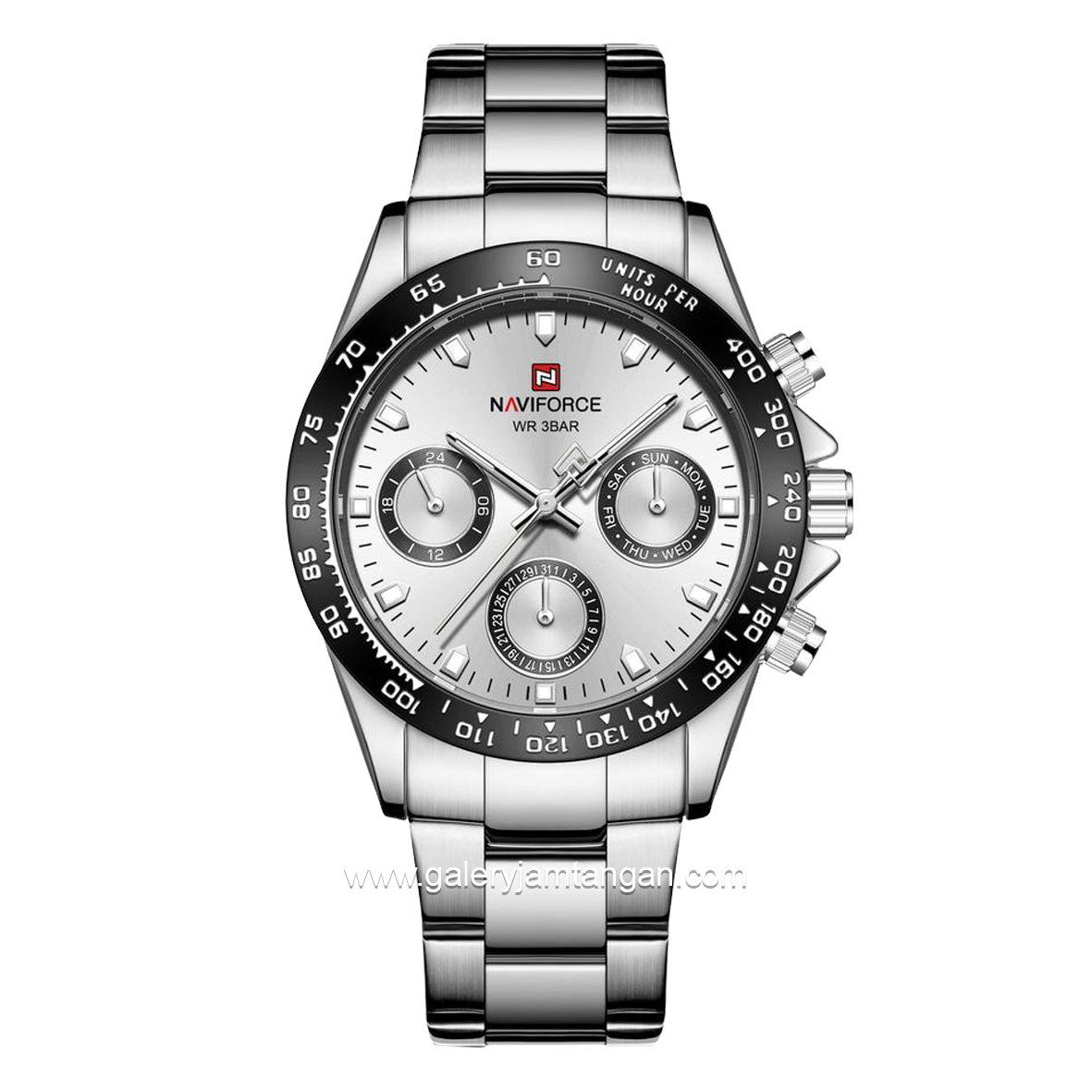 NAVIFORCE NF-9193M Silver Ring Black Stainless Steel