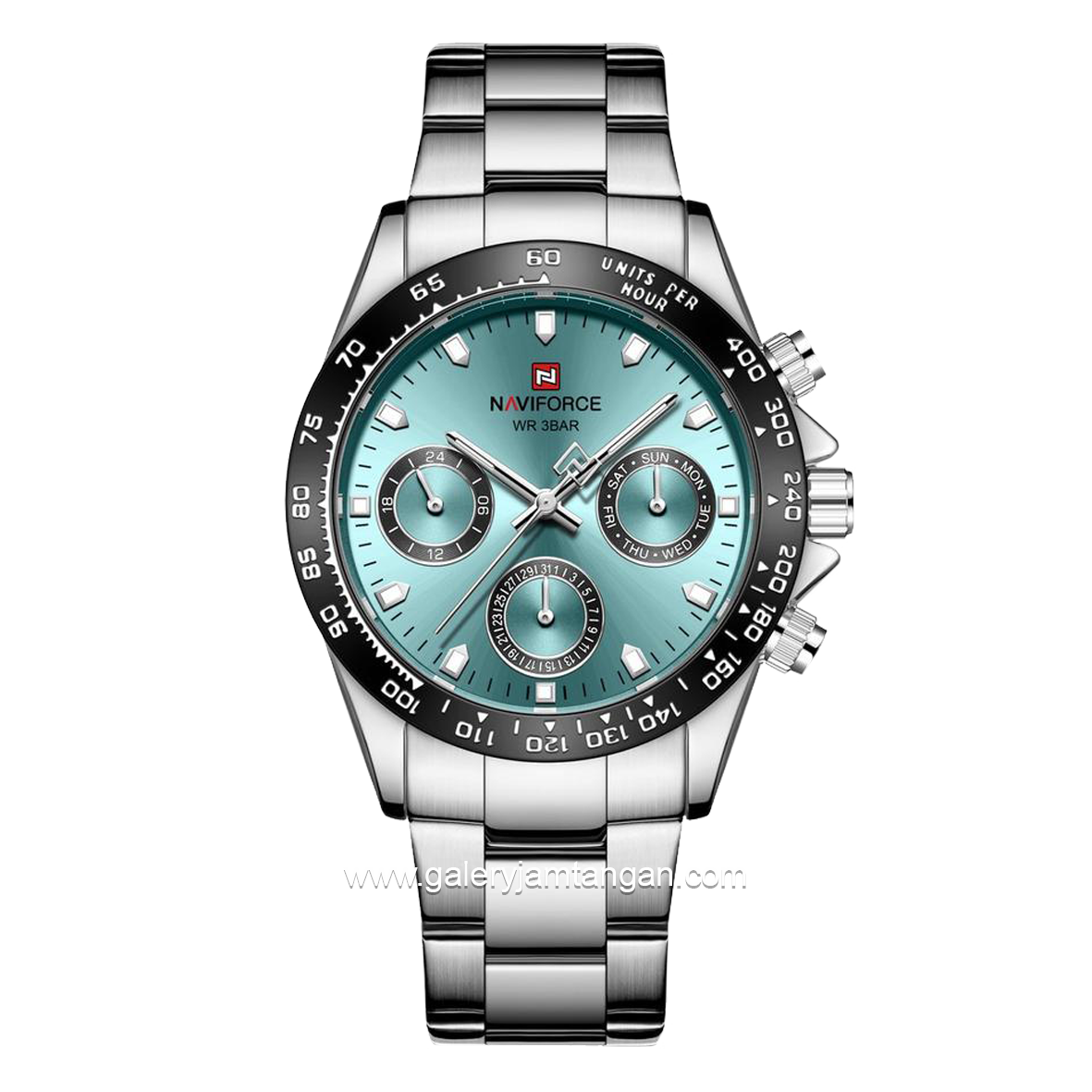 NAVIFORCE NF-9193M Silver Ring Black Stainless Steel