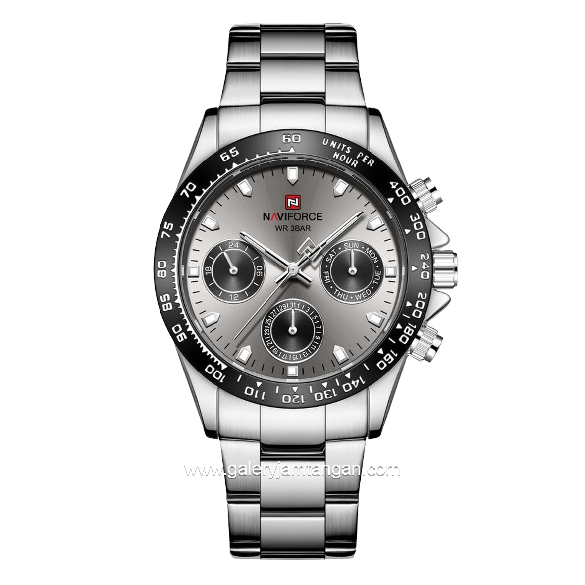 NAVIFORCE NF-9193M Silver Ring Black Stainless Steel