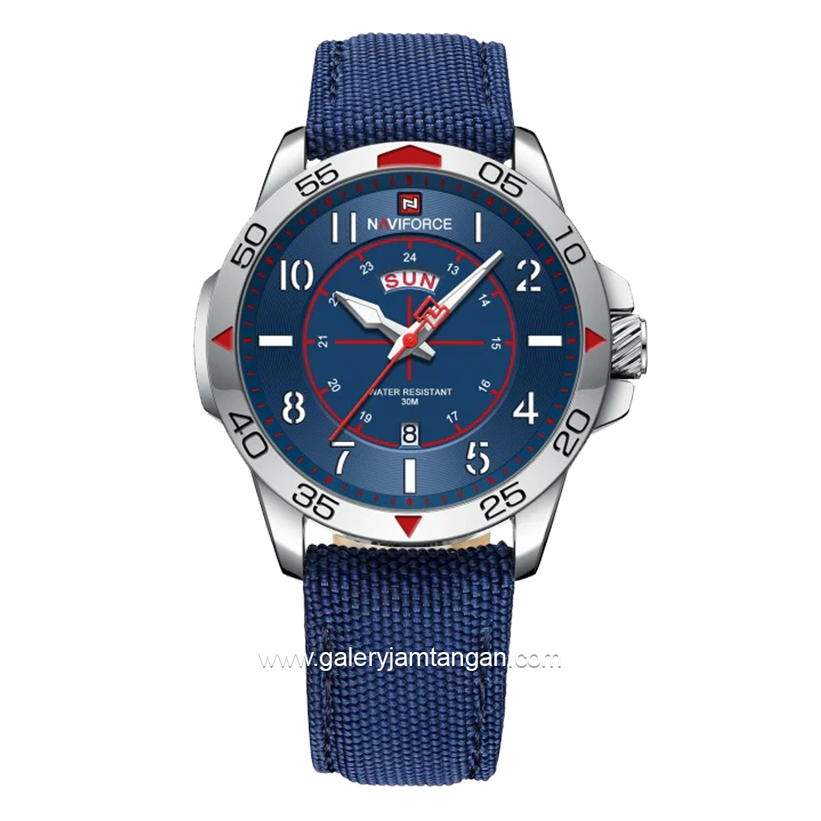 NAVIFORCE NF-9204M Dial Silver Kanvas Strap