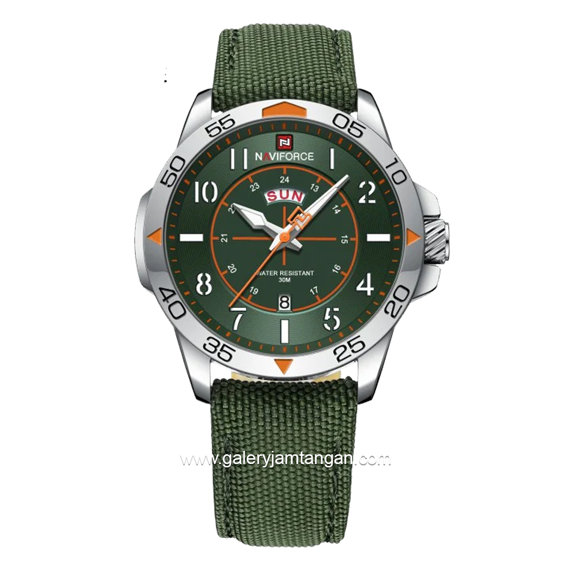 NAVIFORCE NF-9204M Dial Silver Kanvas Strap