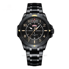 NAVIFORCE NF-9204M Black Hour Marker Yellow Stainless Steel