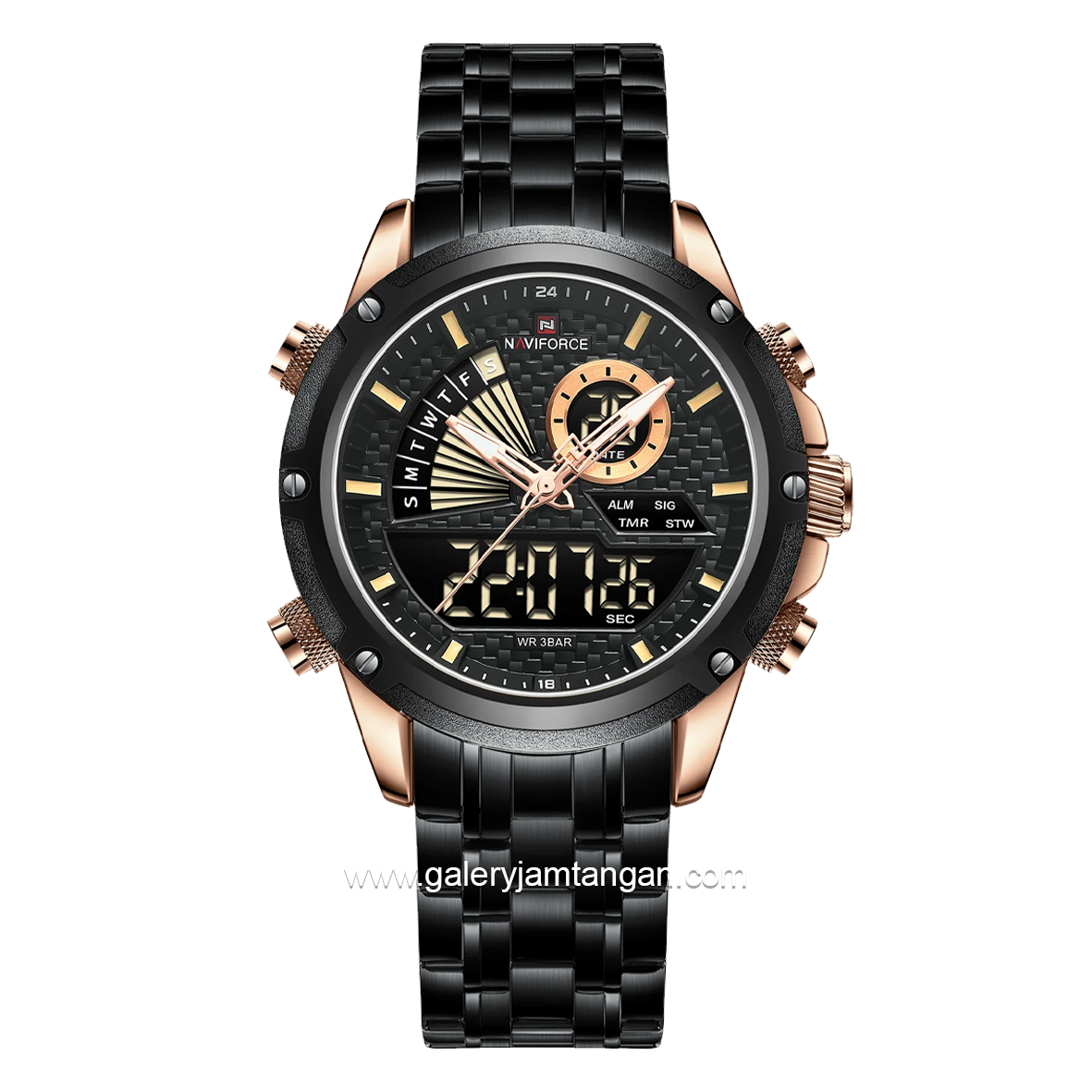 NAVIFORCE NF-9205 Dual Display Crown Rosegold Stainless Steel