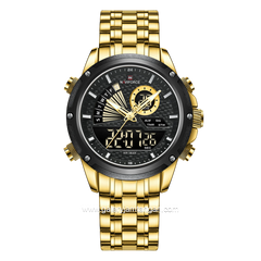 NAVIFORCE NF-9205 Dual Display Gold Black Stainless Steel
