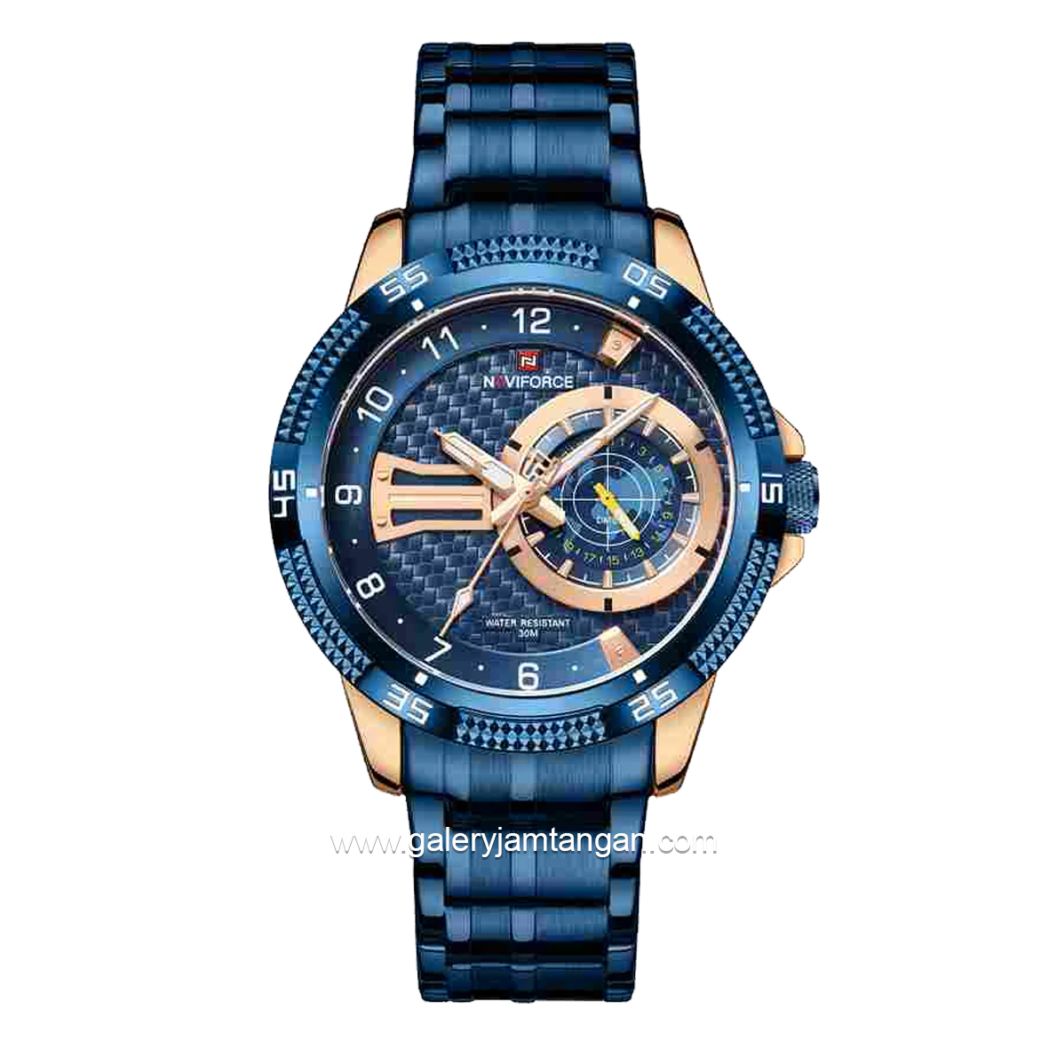 NAVIFORCE NF-9206M Multifuction Navy Crown Rosegold Stainless Steel