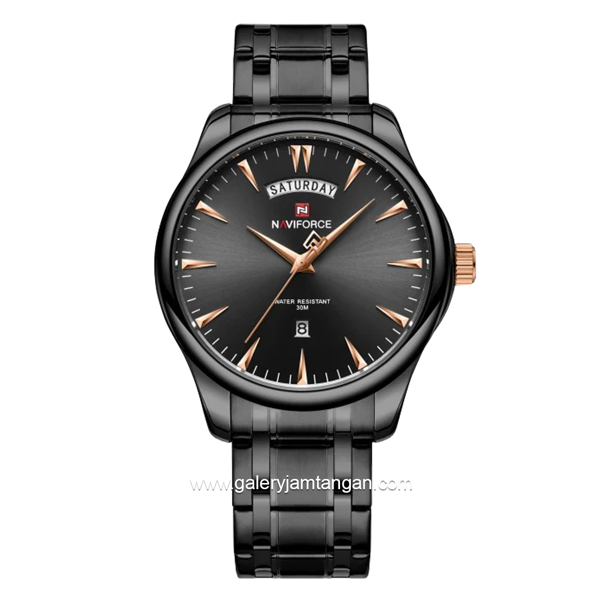 NAVIFORCE NF-9213M Black Hour Marker Rosegold Stainless Steel