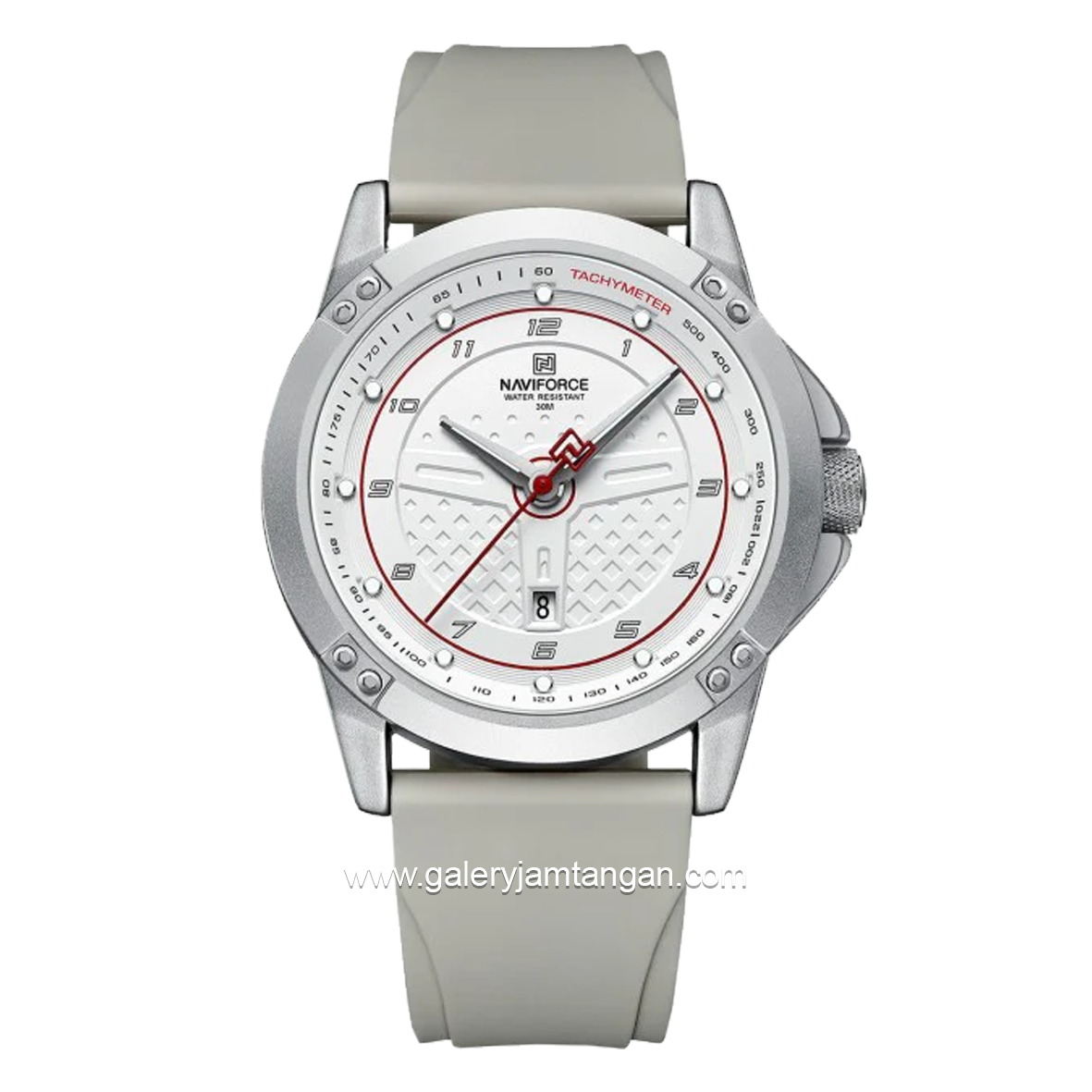 NAVIFORCE NF-8031M Ring Silver Silicone Strap