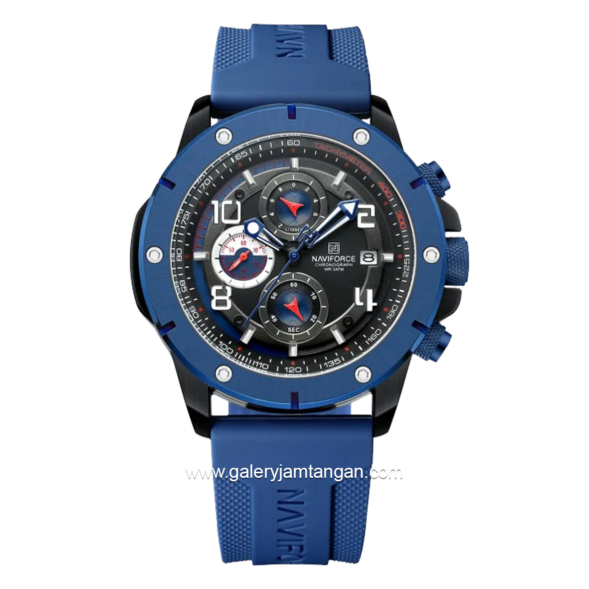 NAVIFORCE NF-8034M Ring Blue Chronograph Rubber Strap