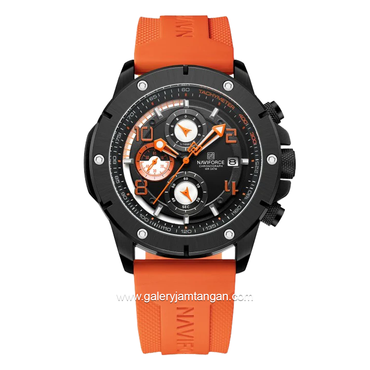 NAVIFORCE NF-8034M Ring Black Chronograph Rubber Strap
