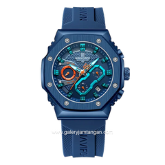 NAVIFORCE NF-8035G & NF-8035L Chronograph Blue Rubber Strap