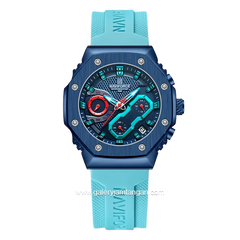 NAVIFORCE NF-8035G & NF-8035L Chronograph Blue Rubber Strap