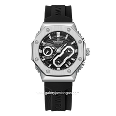 NAVIFORCE NF-8035G & NF-8035L Chronograph Black Silver Rubber Strap