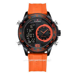 NAVIFORCE NF-9199M Digital Analog Ring Black Rubber Strap