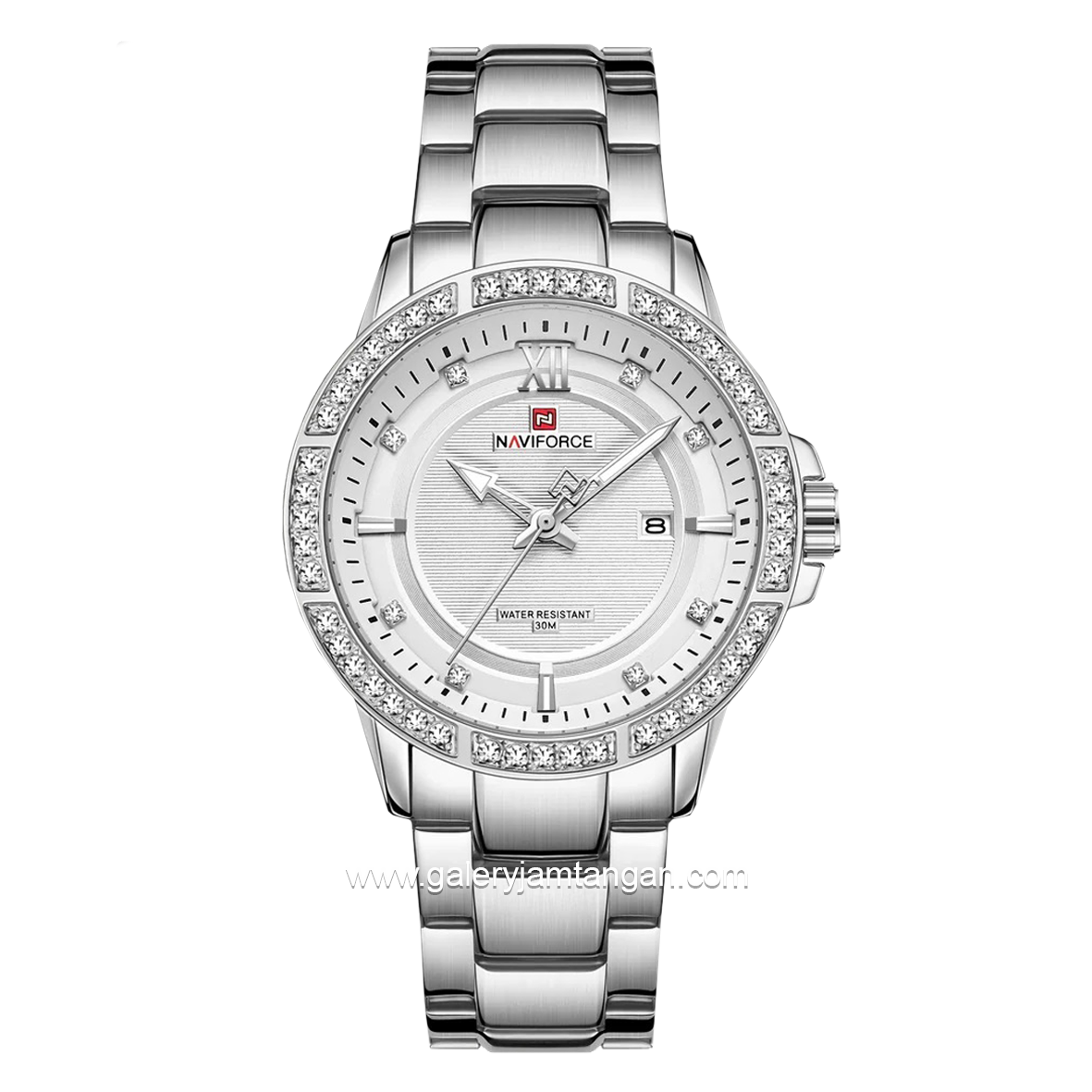 NAVIFORCE NF-9187M Silver Stainless Steel Strap