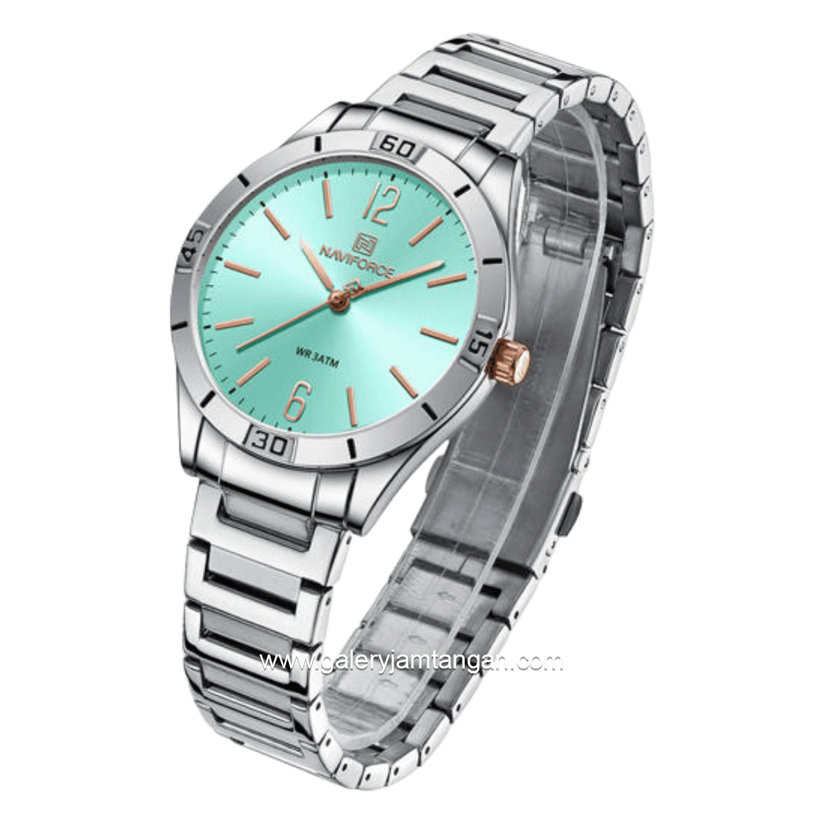 NAVIFORCE NF-5029L Silver Dial Blue Stainless Steel Strap