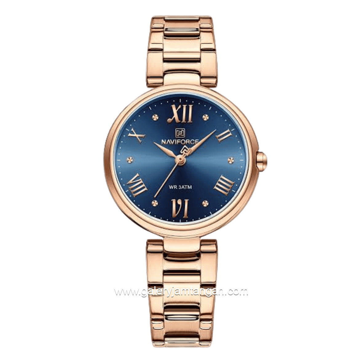 NAVIFORCE NF-5030 Rosegold Dial Blue Stainless Steel Strap