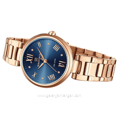 NAVIFORCE NF-5030 Rosegold Dial Blue Stainless Steel Strap