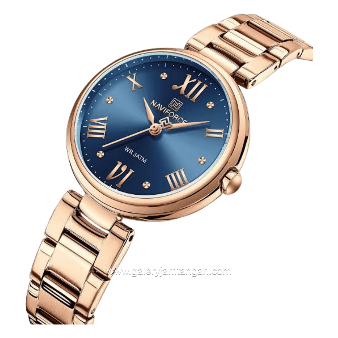 NAVIFORCE NF-5030 Rosegold Dial Blue Stainless Steel Strap