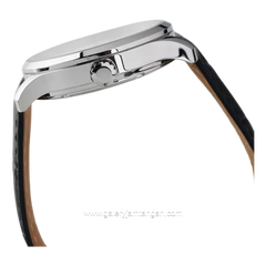 CITIZEN NH8350-08A Black Silver Dial White Automatic Leather Strap