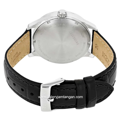 CITIZEN NH8350-08A Black Silver Dial White Automatic Leather Strap