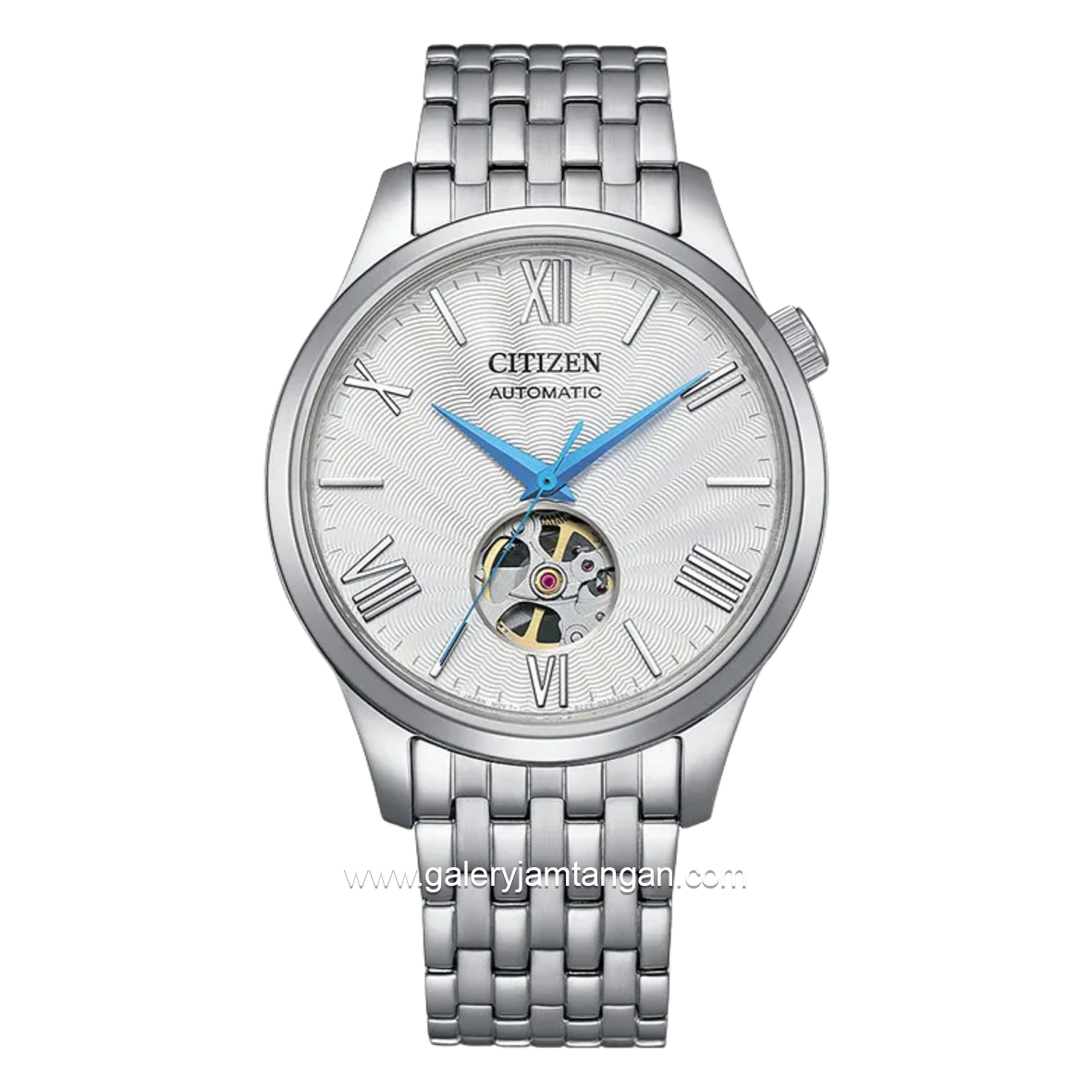 CITIZEN MECHANICAL NH9130-84A Silver Dial Silver Open Heart Stainless Steel