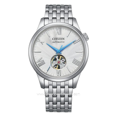 CITIZEN MECHANICAL NH9130-84A Silver Dial Silver Open Heart Stainless Steel