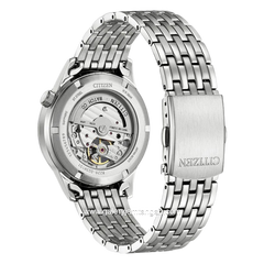 CITIZEN MECHANICAL NH9130-84L Silver Dial Navy Open Heart Stainless Steel