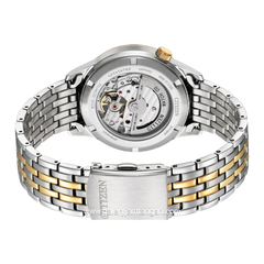 CITIZEN MECHANICAL NH9136-88A Dual Tone Dial Beige Open Heart Stainless Steel