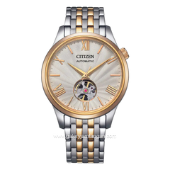 CITIZEN MECHANICAL NH9136-88A Dual Tone Dial Beige Open Heart Stainless Steel