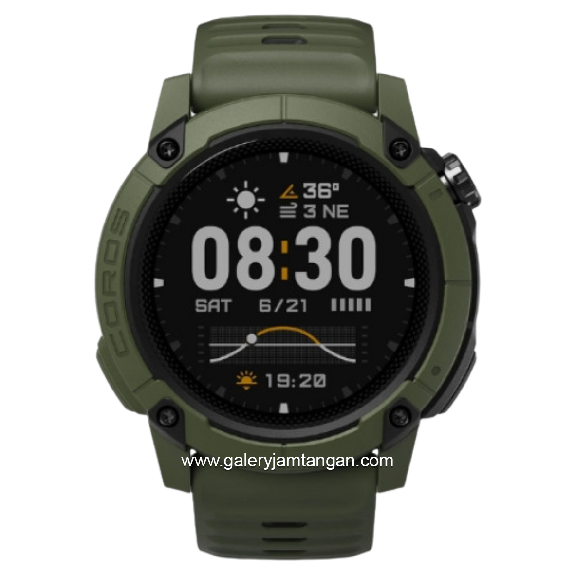 Coros Nomad Green Silicone Strap