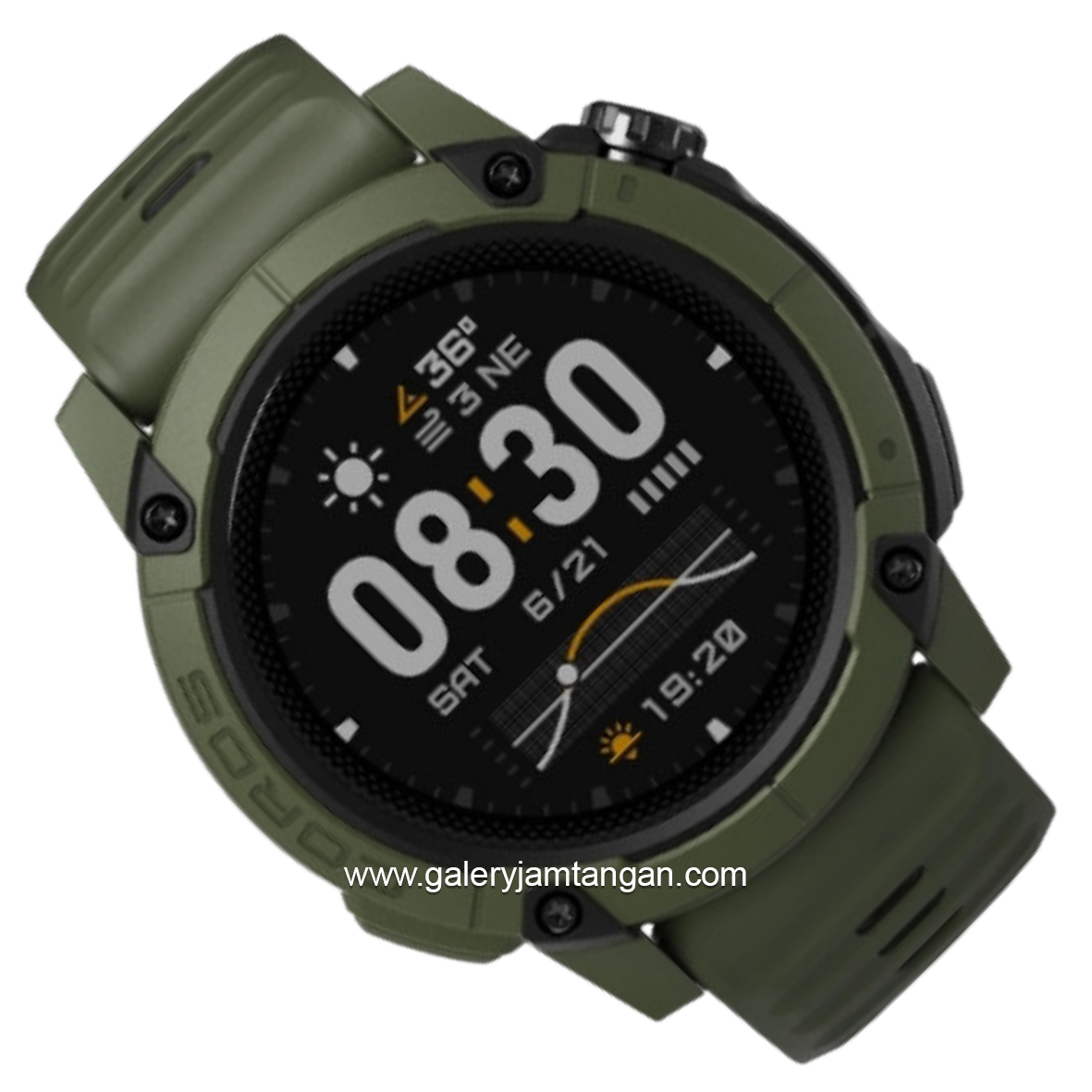 Coros Nomad Green Silicone Strap