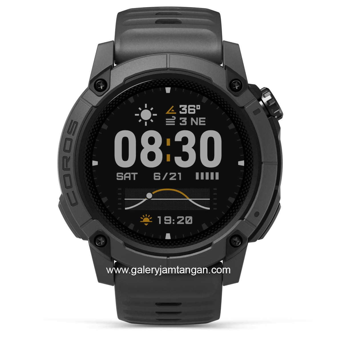 Coros Nomad Dark Grey Silicone Strap
