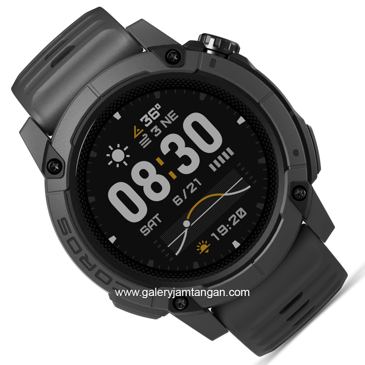 Coros Nomad Dark Grey Silicone Strap