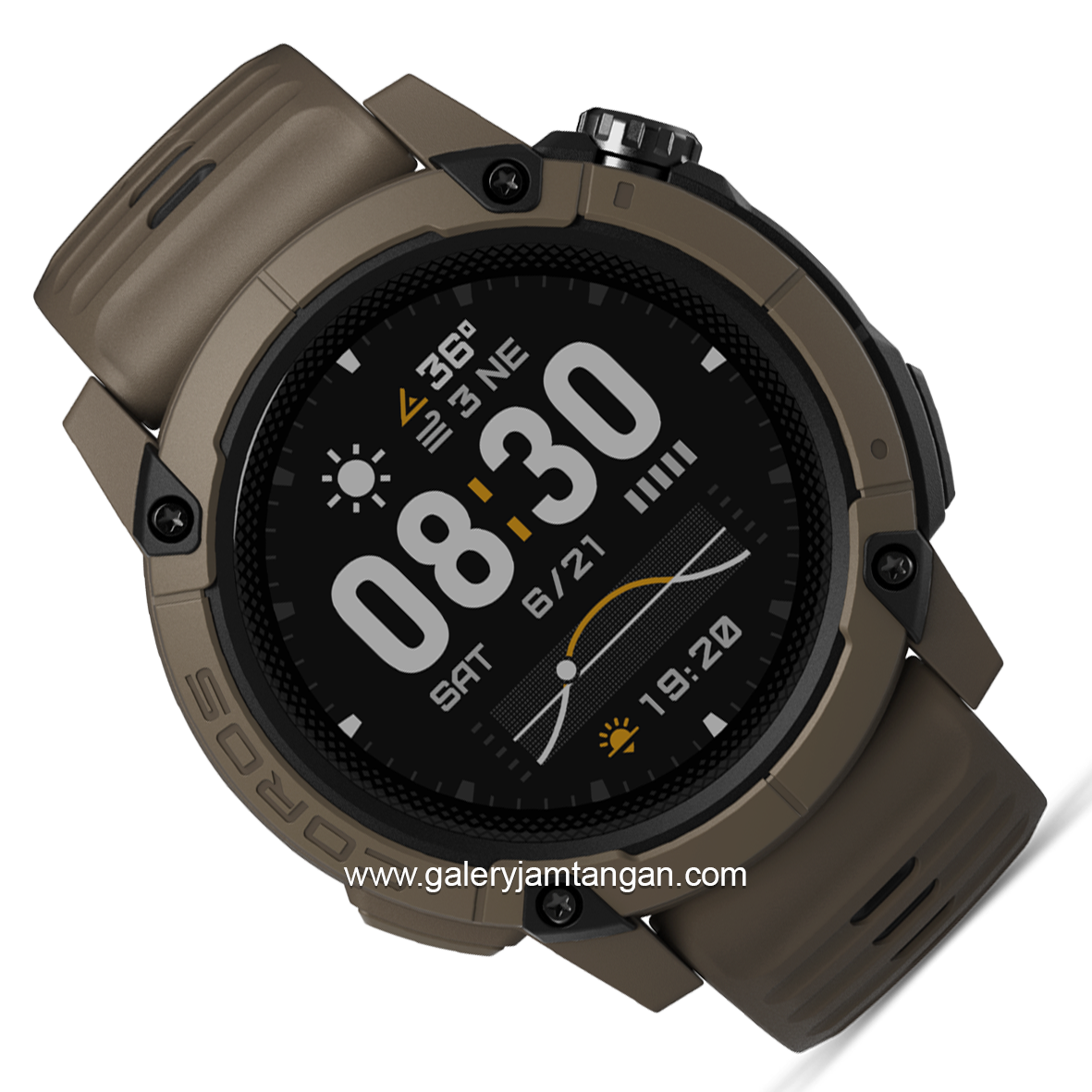 Coros Nomad Brown Silicone Strap