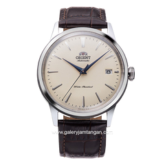 ORIENT BAMBINO 38 MM RA-AC0M04Y30B Automatic Brown Silver Dial Beige Leather Strap