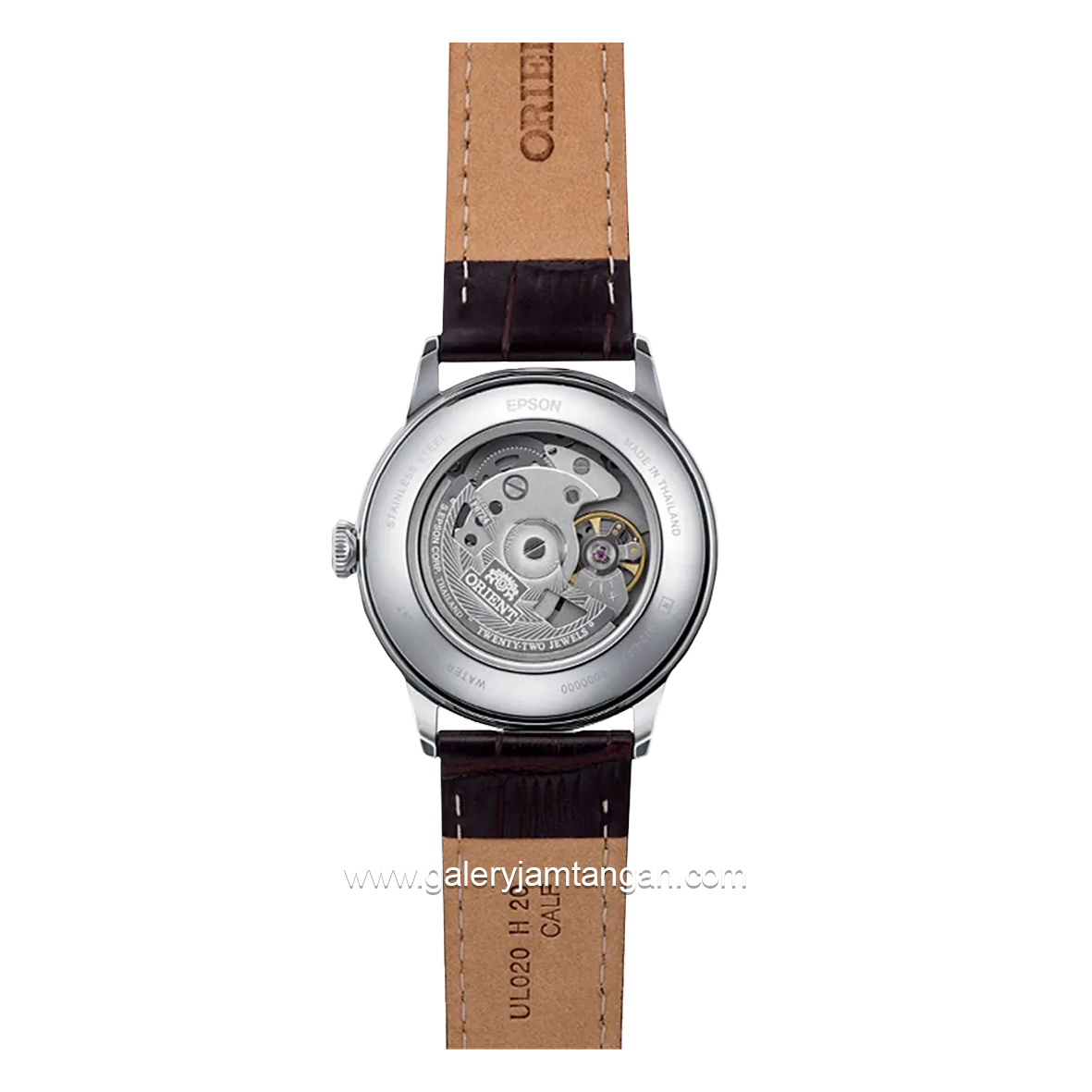 ORIENT BAMBINO 38 MM RA-AC0M04Y30B Automatic Brown Silver Dial Beige Leather Strap