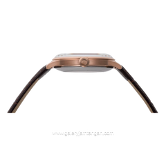 ORIENT BAMBINO OPEN HEART RA-AG0001S30B Automatic Brown Rosegold Dial White Leather Strap